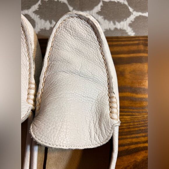 Polo Ralph Lauren White Leather Loafers Slip-Ons driving shoes 9.5 main image 11